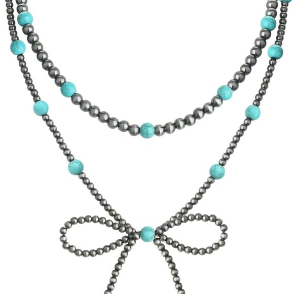 Jewelry - Navajo Pearl Bow Necklace Western Jewelry for Women Cowgirl Turquoise Necklaces